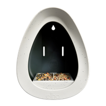 essential vogelfutterhaus 18cm fibrous grey